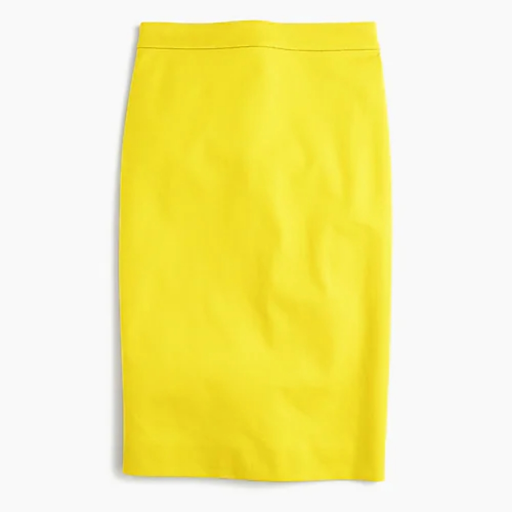 J. Crew Pencil Skirt in Bi-Stretch Cotton | Lemon